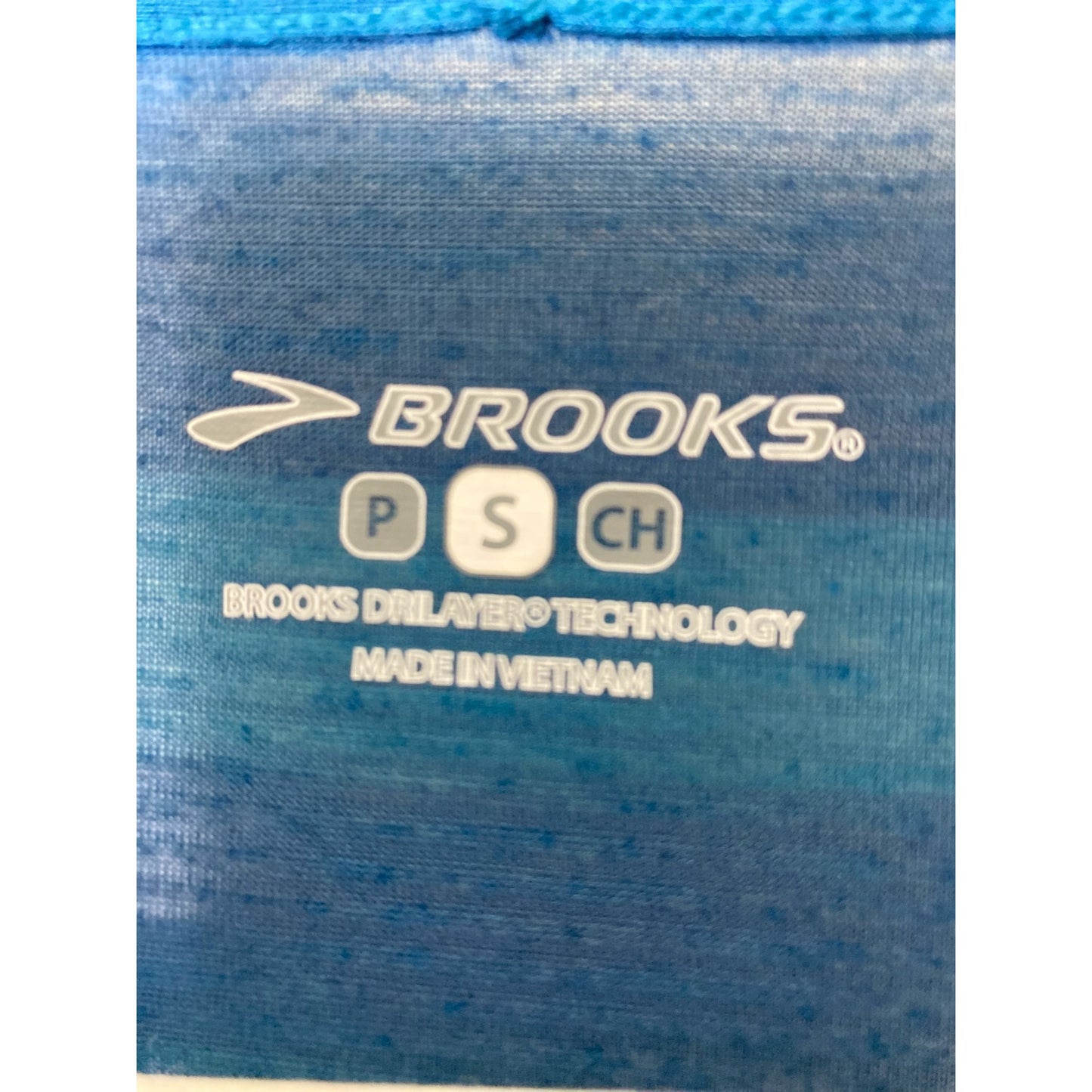 Brooks Drilayer Technology Blue Striped Athletic Racerback Tank Sz S