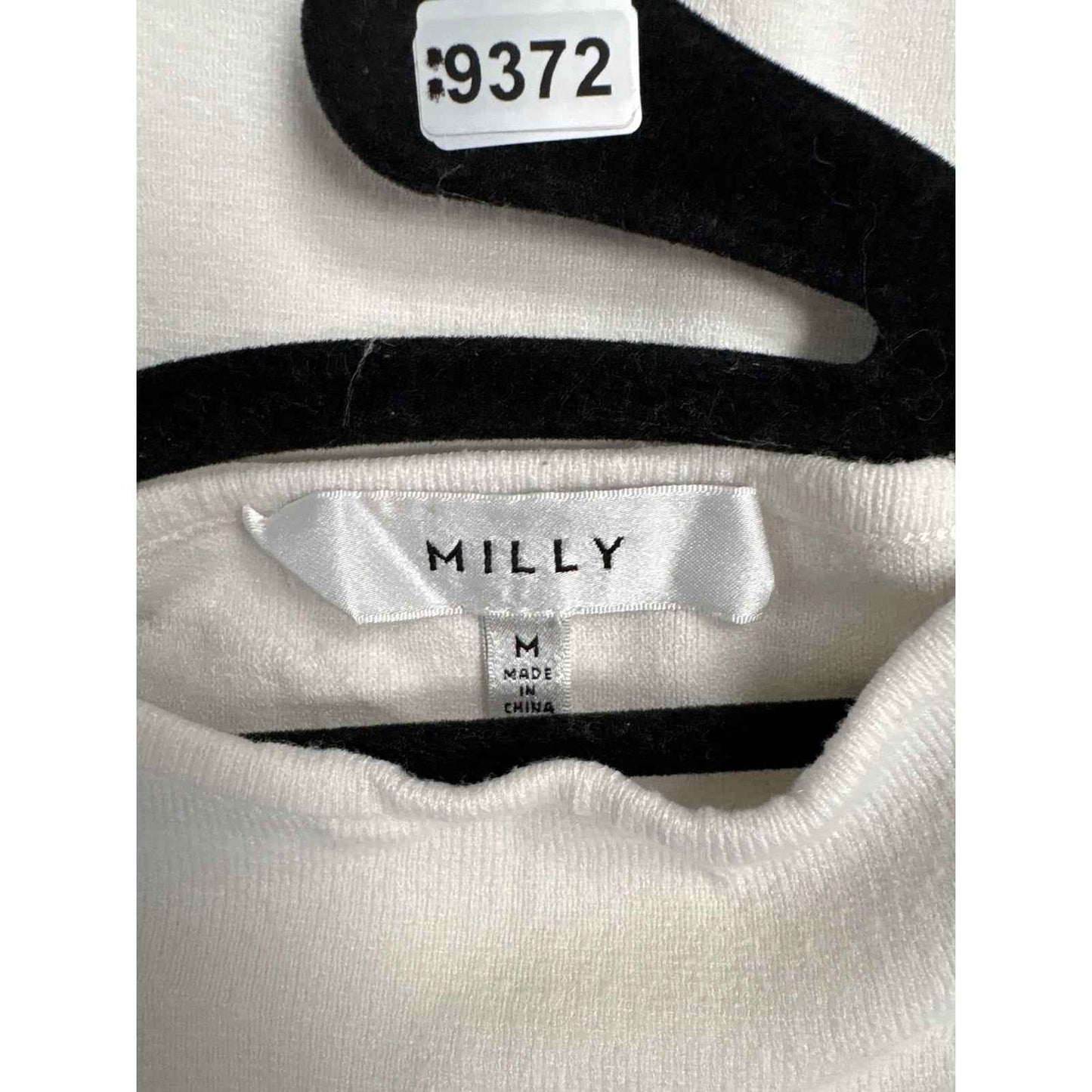 Milly White Mock Neck Sleeveless Sweater Top Sz M