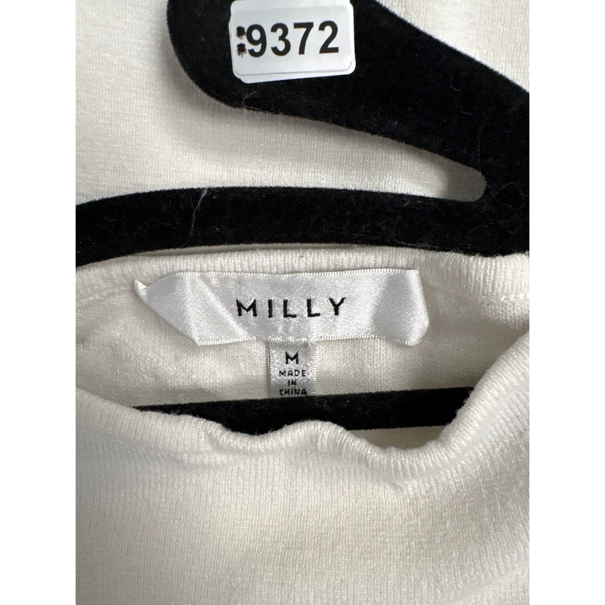 Milly White Mock Neck Sleeveless Sweater Top Sz M