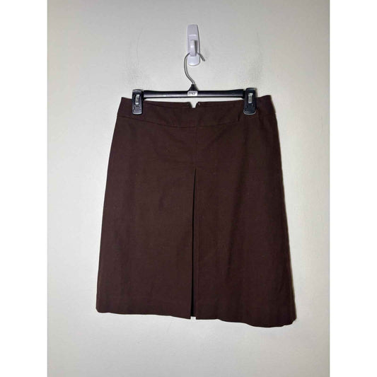 Banana Republic Brown Knee Length Cotton Skirt Sz 2