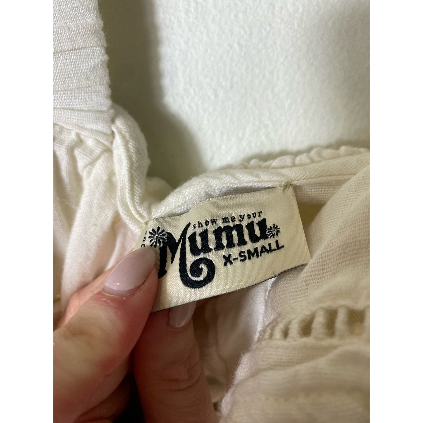 Show Me Your Mumu White Pompom Trim Crop Top Sz XS