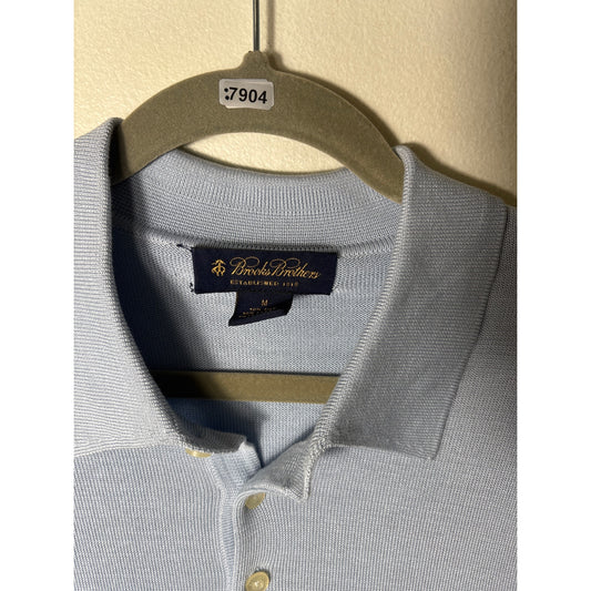 Mens Brooks Brothers Blue Silk Sweater Sz M