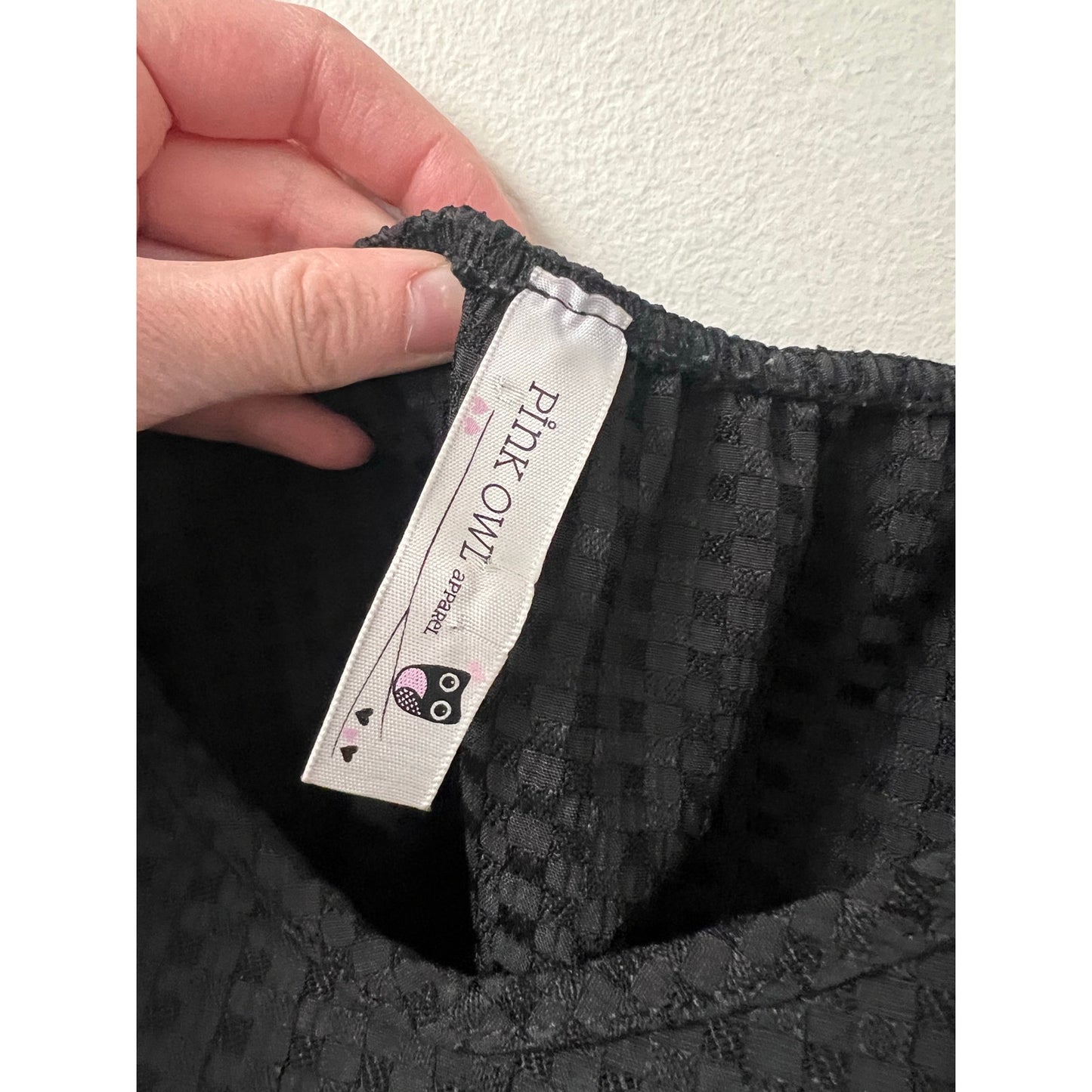 Pink Owl Black Romper Sz XS