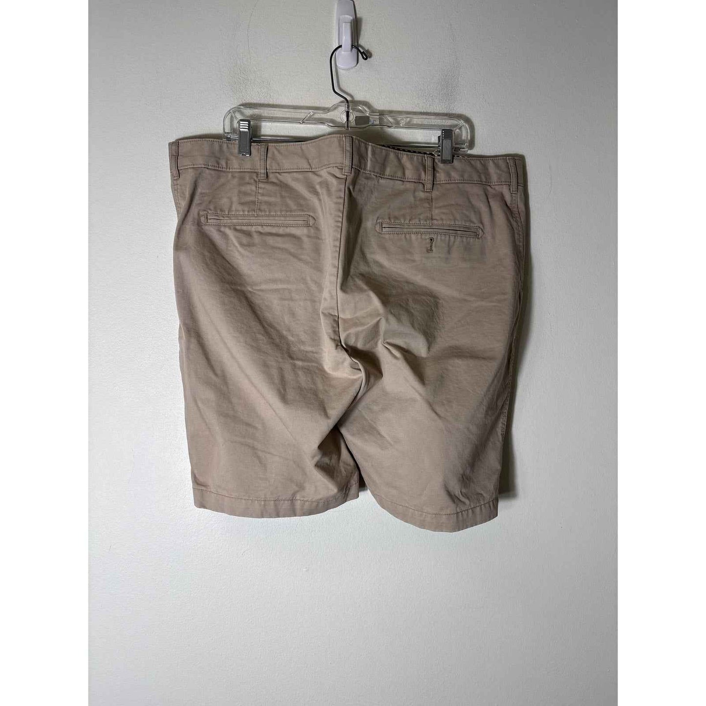 Men's Cremieux Khaki Flat Front Cotton Shorts Sz 38