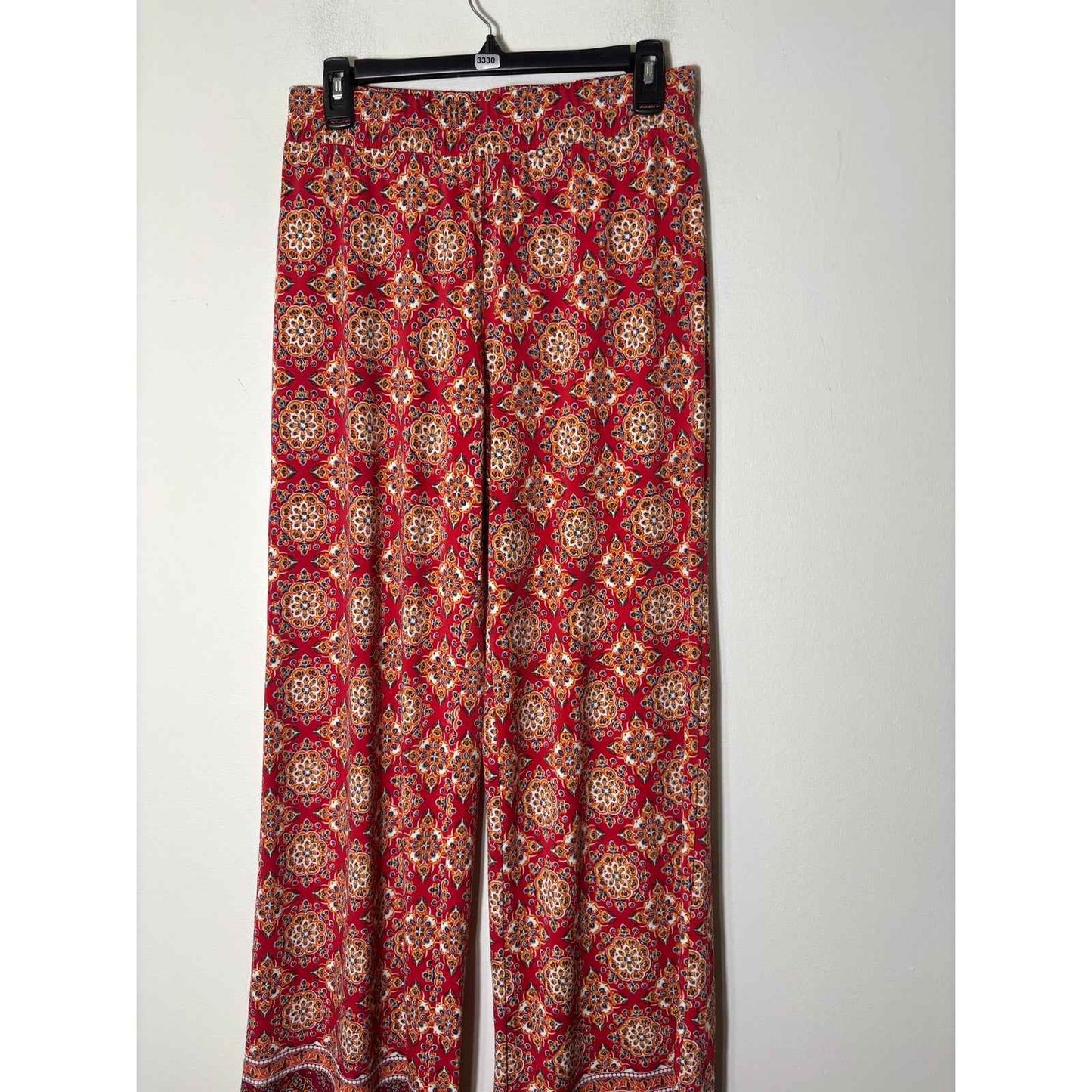 Max Studio Red Wide Leg Pull On Pants Sz S