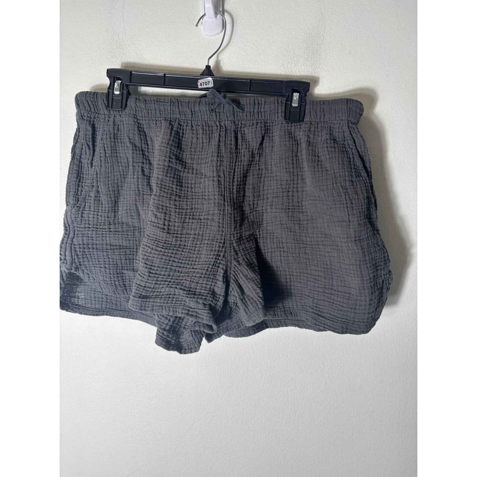 Stars Above Gray Cotton Gauze Lounge Wear Shorts Set Sz XL