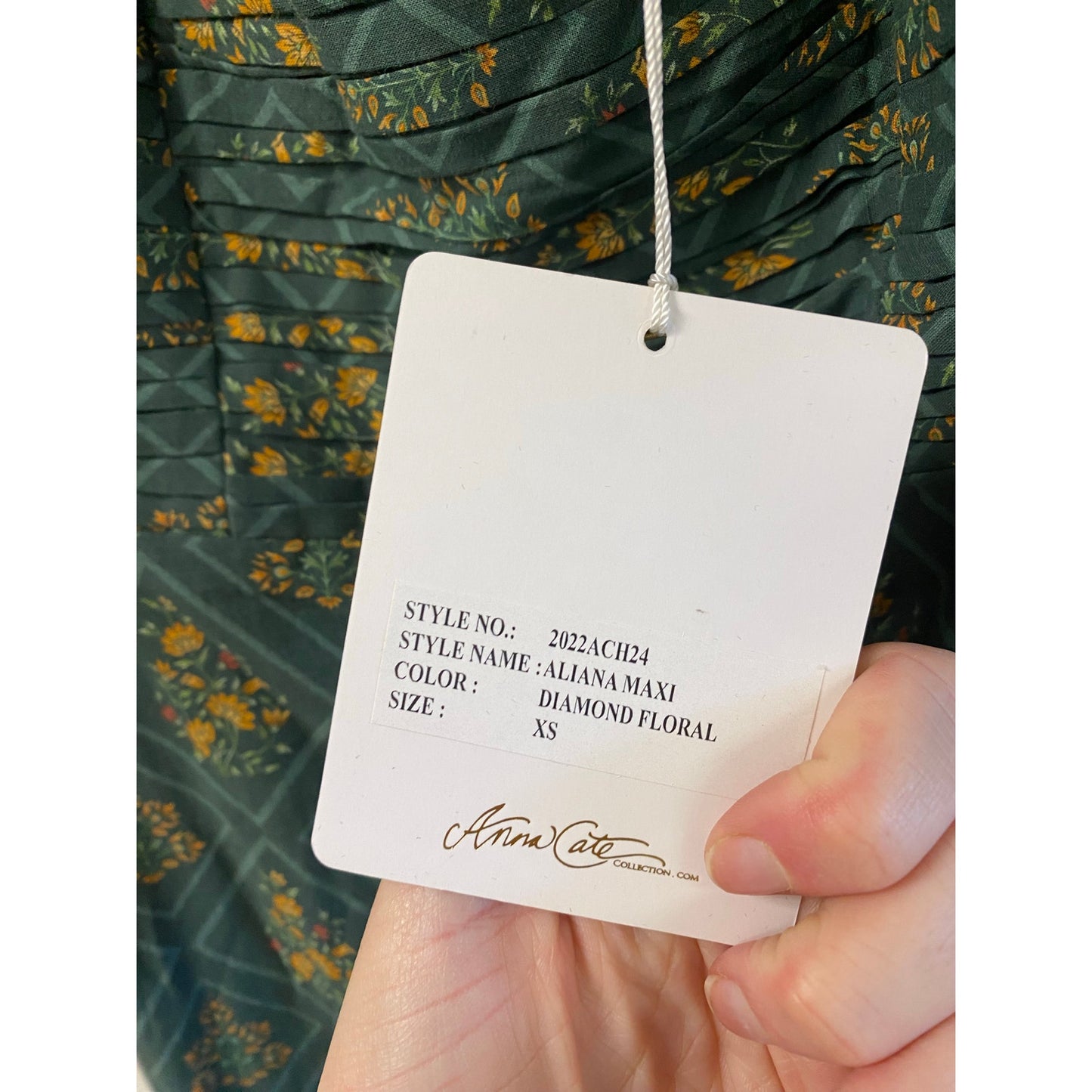 NWT Anna Cate Floral Aliana Maxi Dress Sz XS