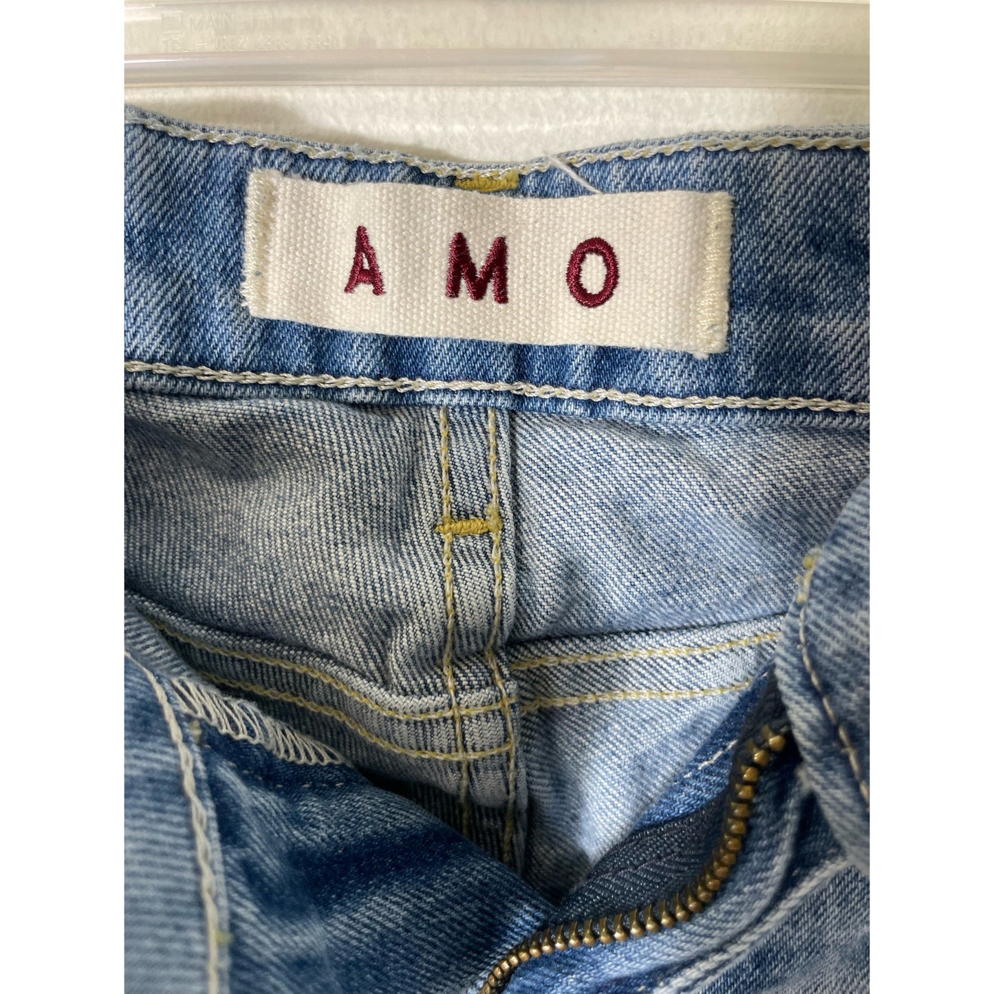 Amo Distressed Skinny Slit Ankle Jeans Sz 26