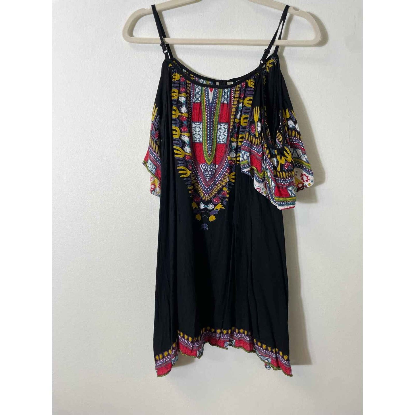 Angie Black Cold Shoulder Mini Dress Sz S