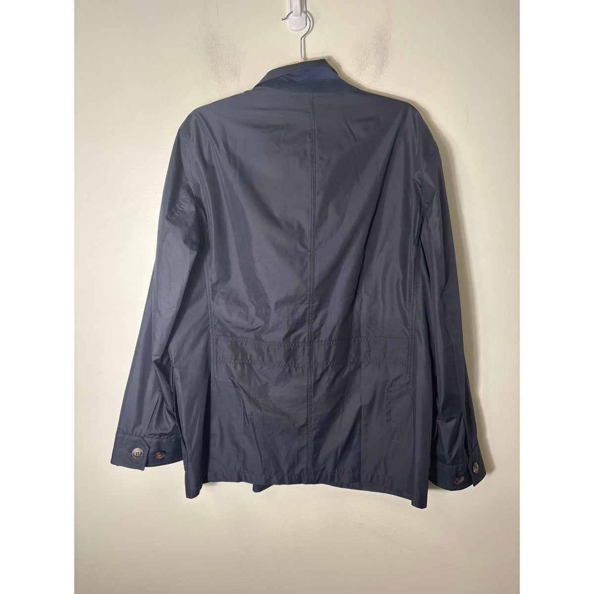Mens Robert Talbott Navy Zip Up Wind Breaker Sz M