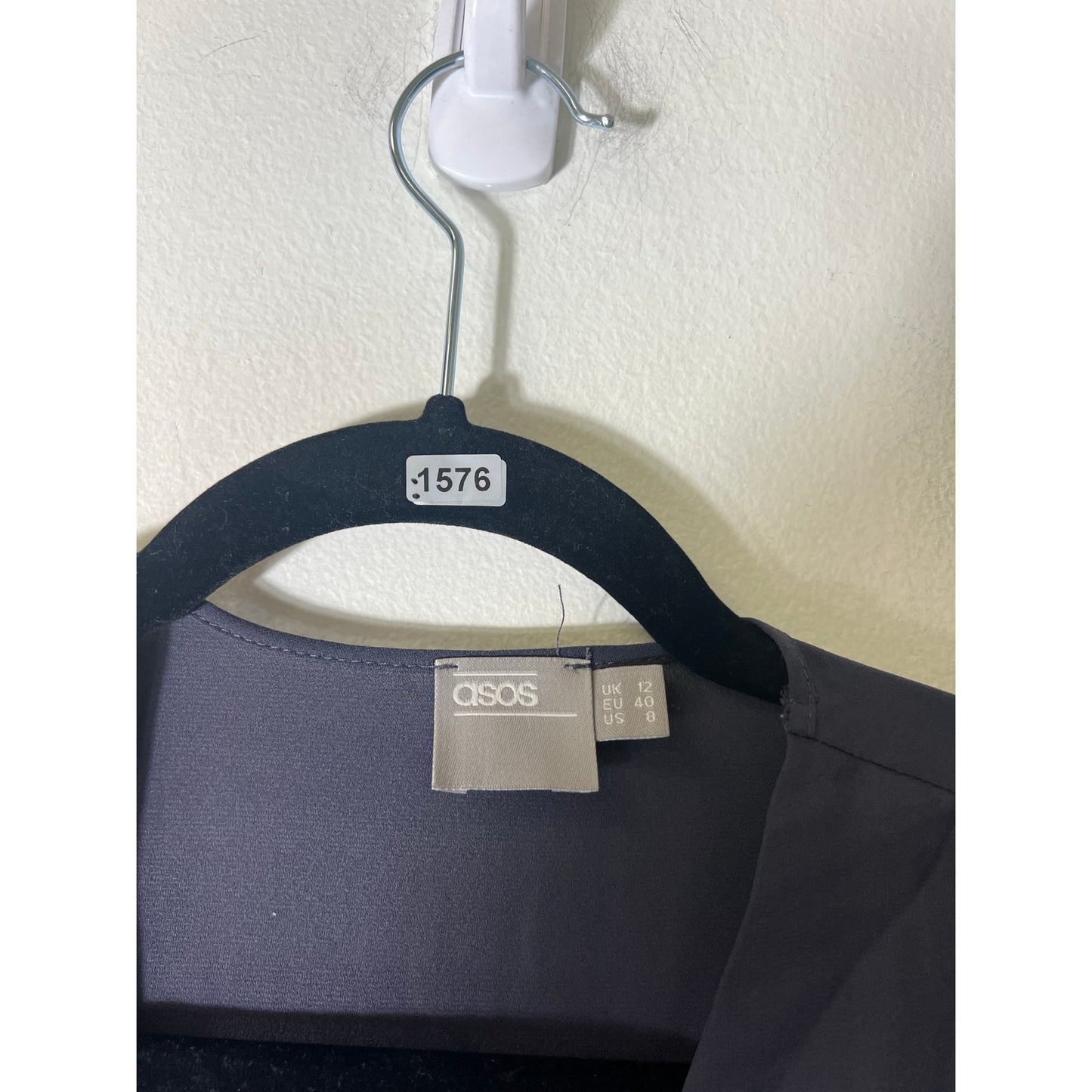Asos Dark Gray Long Sleeve Tunic Sz 8