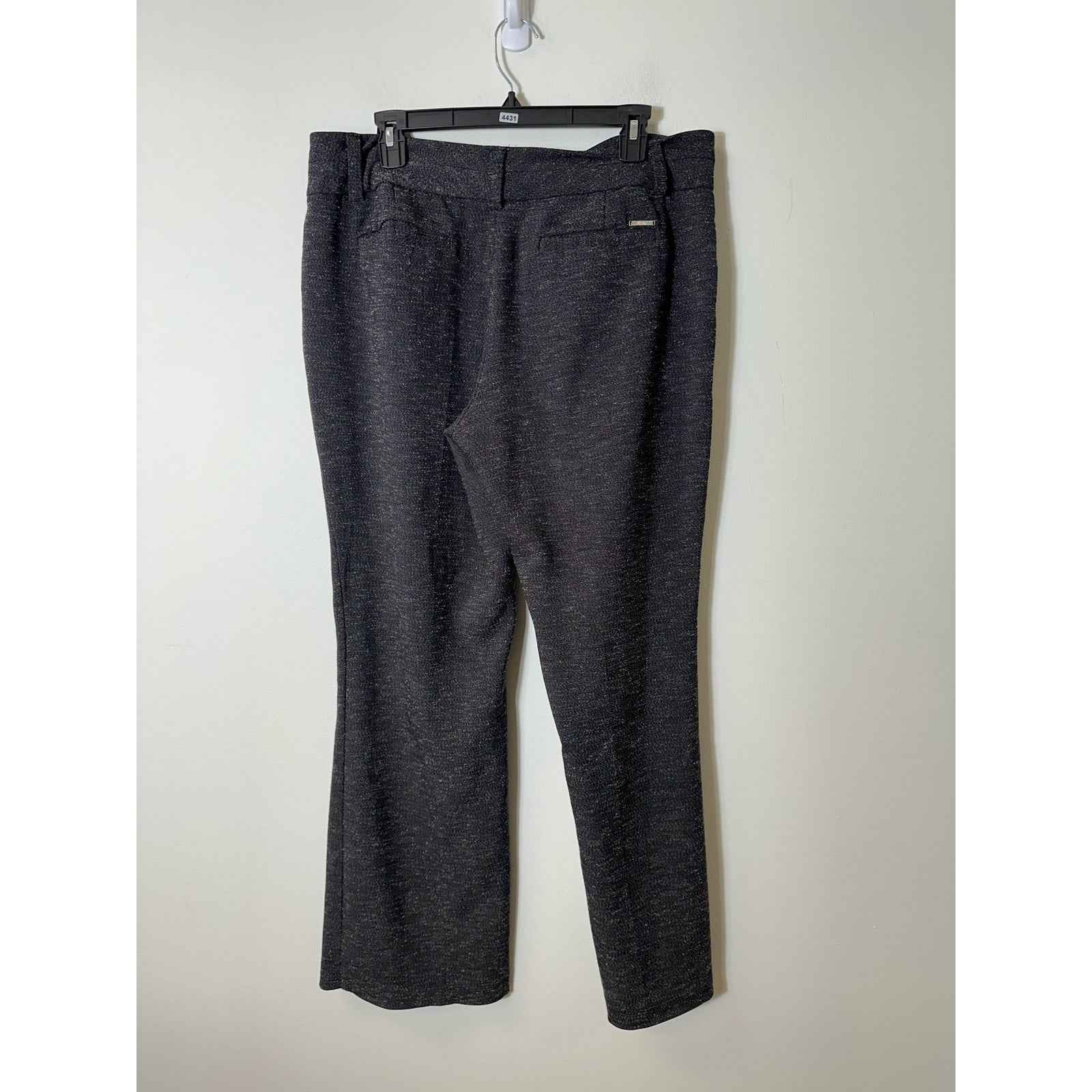 Women's 7th Avenue New York & Co Charcoal Gray Bootcut Pants Sz 12
