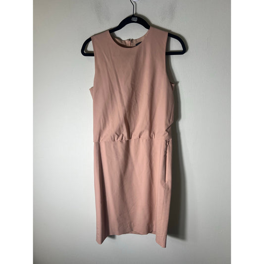Theory Peach Sleeveless Blouson Knee Length Dress Sz 4