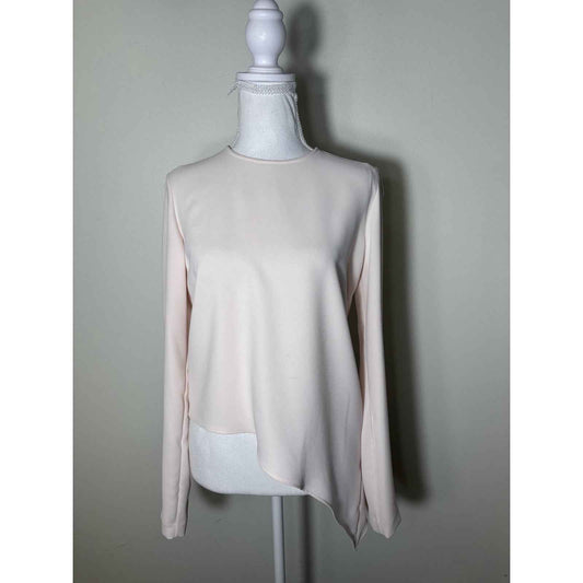 IRO Cream Asymmetrical Long sleeve Shirt Sz 34