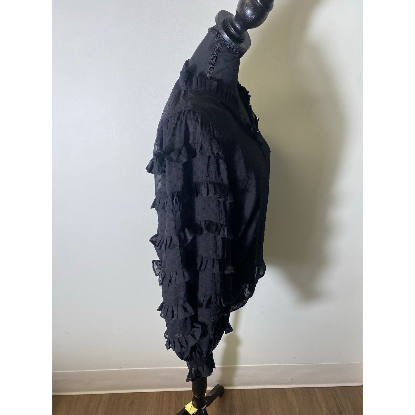 NWT Cleobella Black Swiss Dot Top Sz S