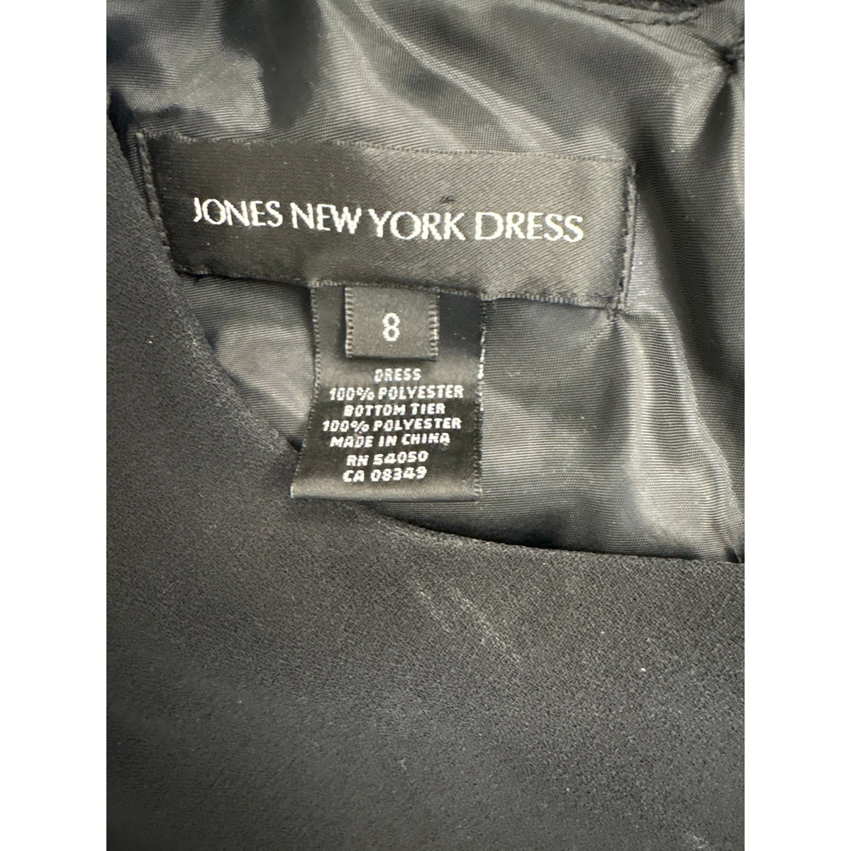 JONES NEW YORK DRESS BLACK SLEEVELESS SPECIAL OCCASION DRESS SZ 8