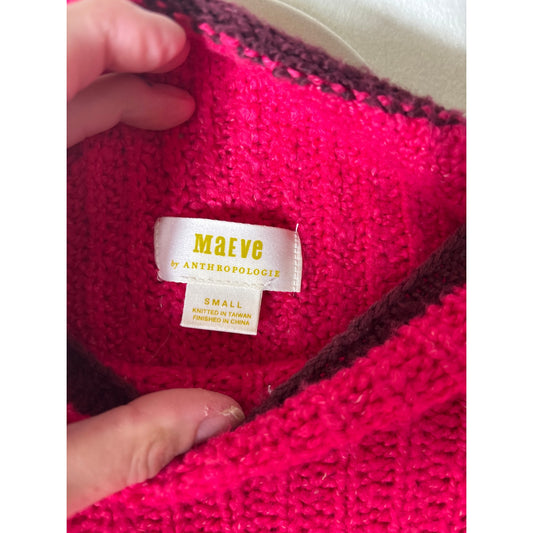 Maeve Hot Pink Chunky Sweater Sz S