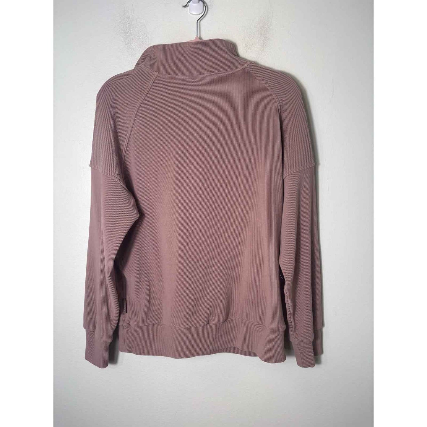 Varley Mauve 1/4 Zip Ribbed Pullover Sz L