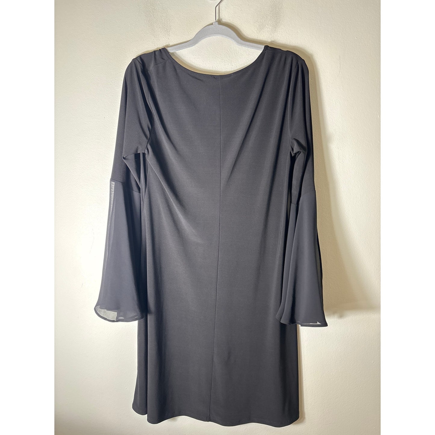 MSK Black Slinky Flowy Sleeve Dress Sz L