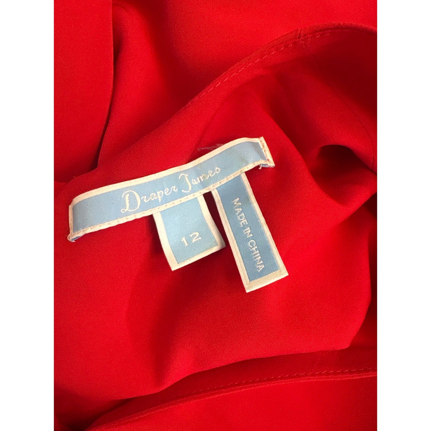 Draper James Red Flutter Sleeve Ruffled Mini Dress Sz 12