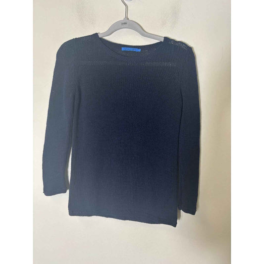 J. McLaughlin Vavy Blue Long Sleeve Knit Sweater Sz XS