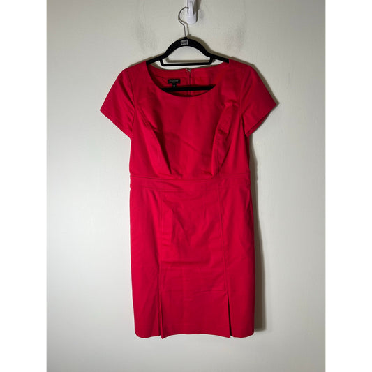 Talbots Deep Pink Cap Sleeve Midi Dress Sz 8P