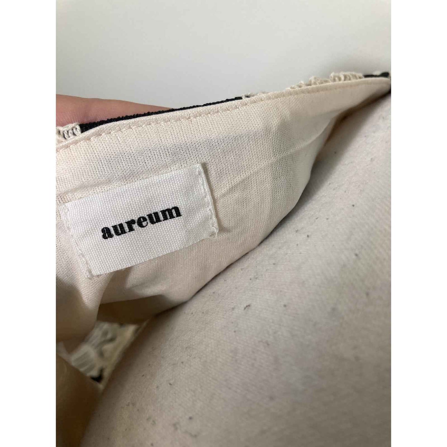 Aureum Black and Cream Crochet Top and Skirt Set Sz Large