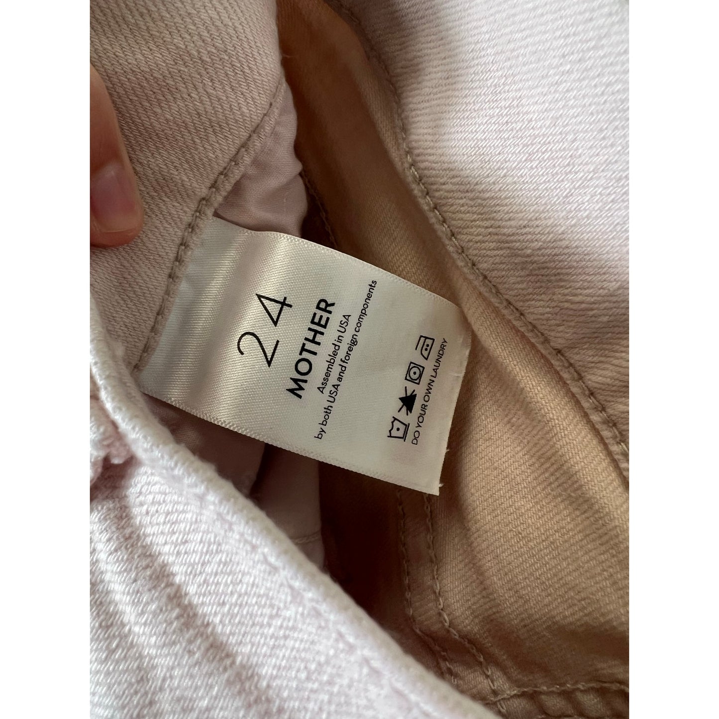 Mother Light Pink Straight Leg Denim Jeans Sz 24