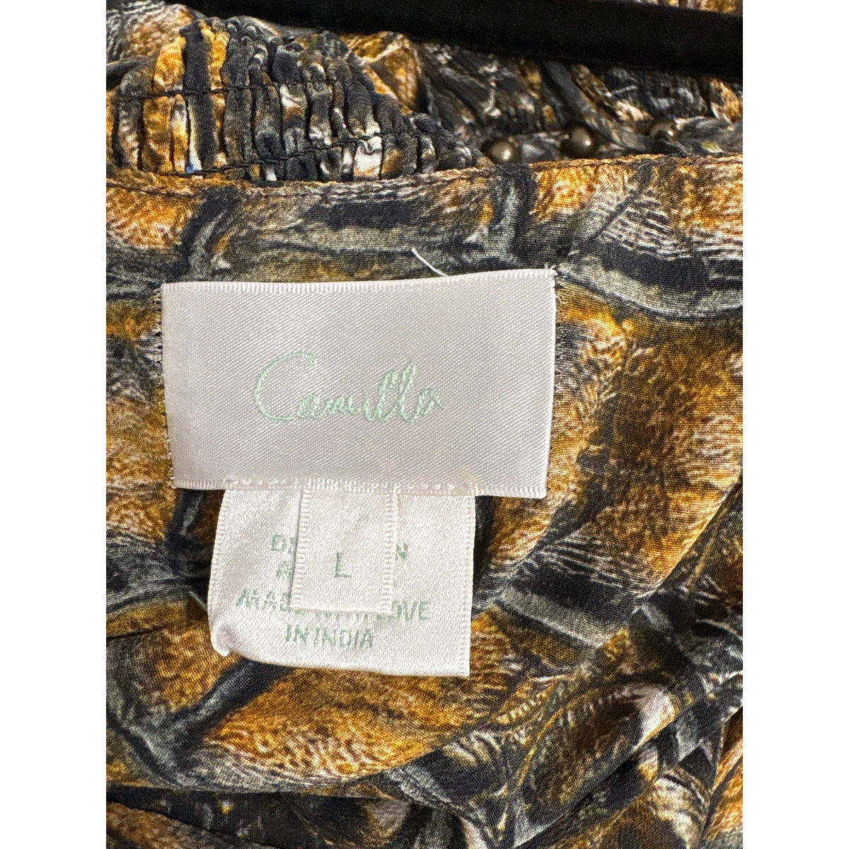 Camilla Black Silk Sleeveless Mini Dress Sz L
