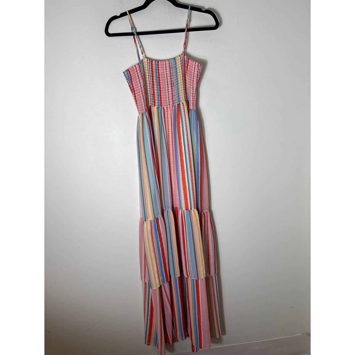 JACK by BB Dakota Multicolor Stripe Smocked Maxi Dress Sz S
