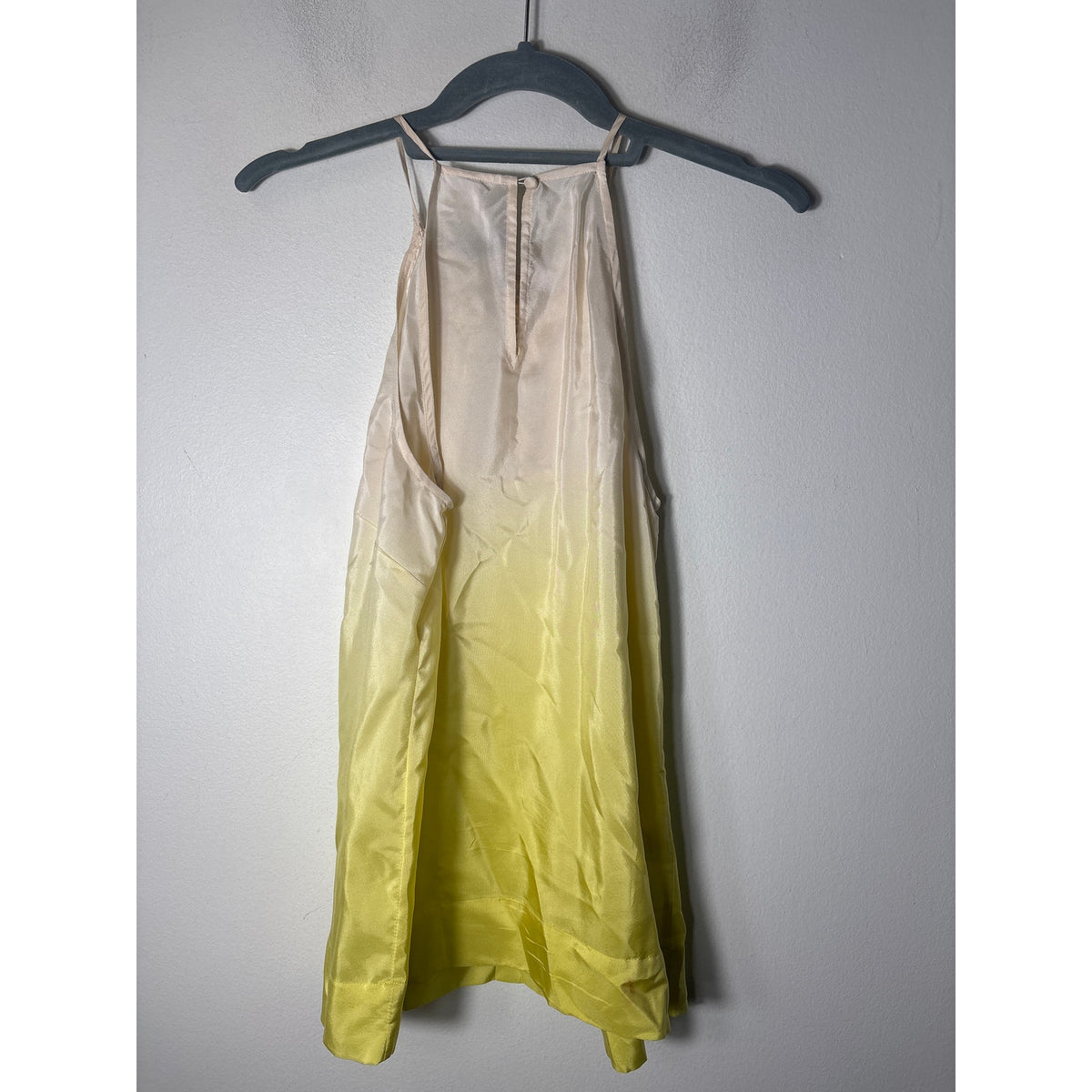 BCBG Yellow Hombre Flowy Beaded Top Sz XS