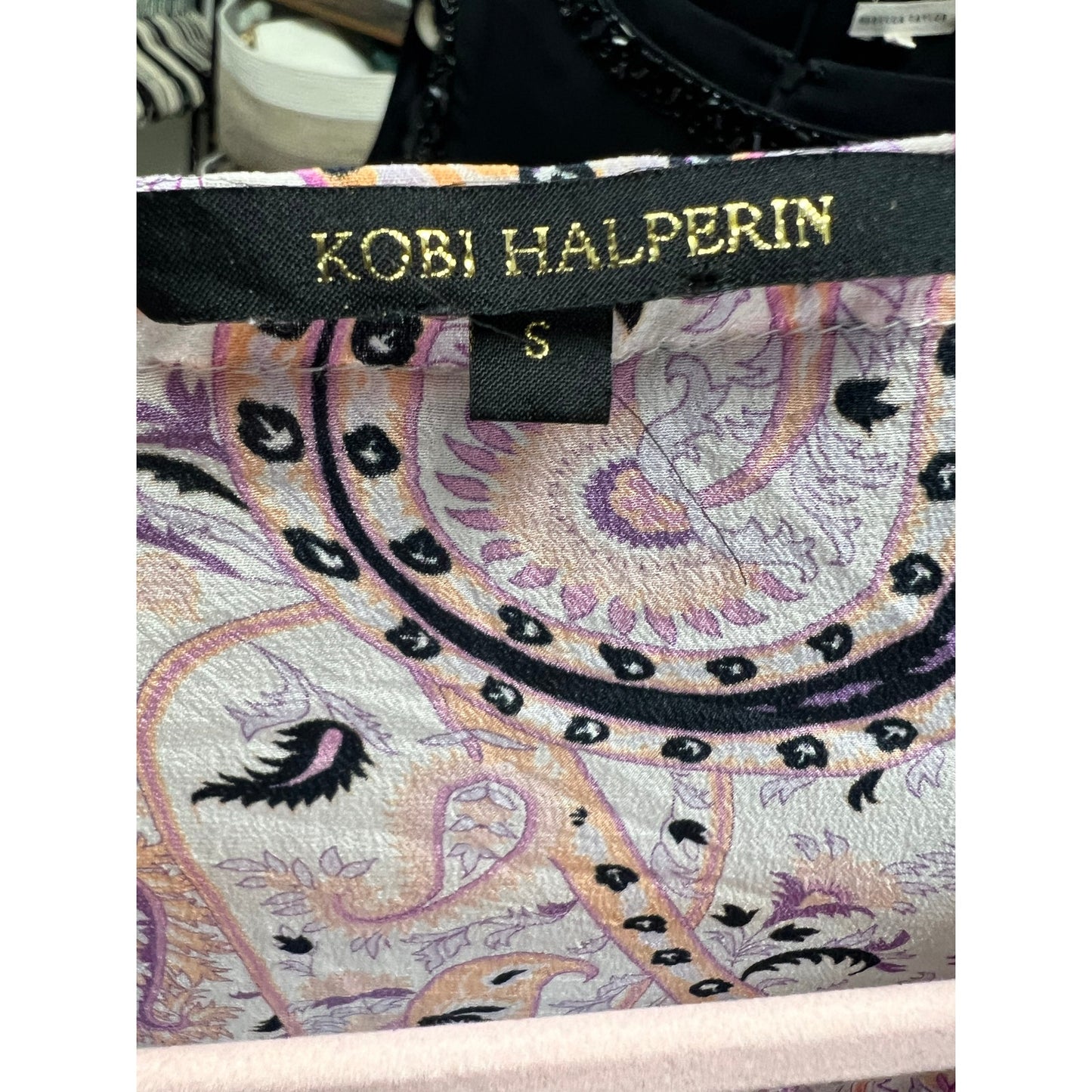 Kobi Halperin Paisly Print Blouse Sz S