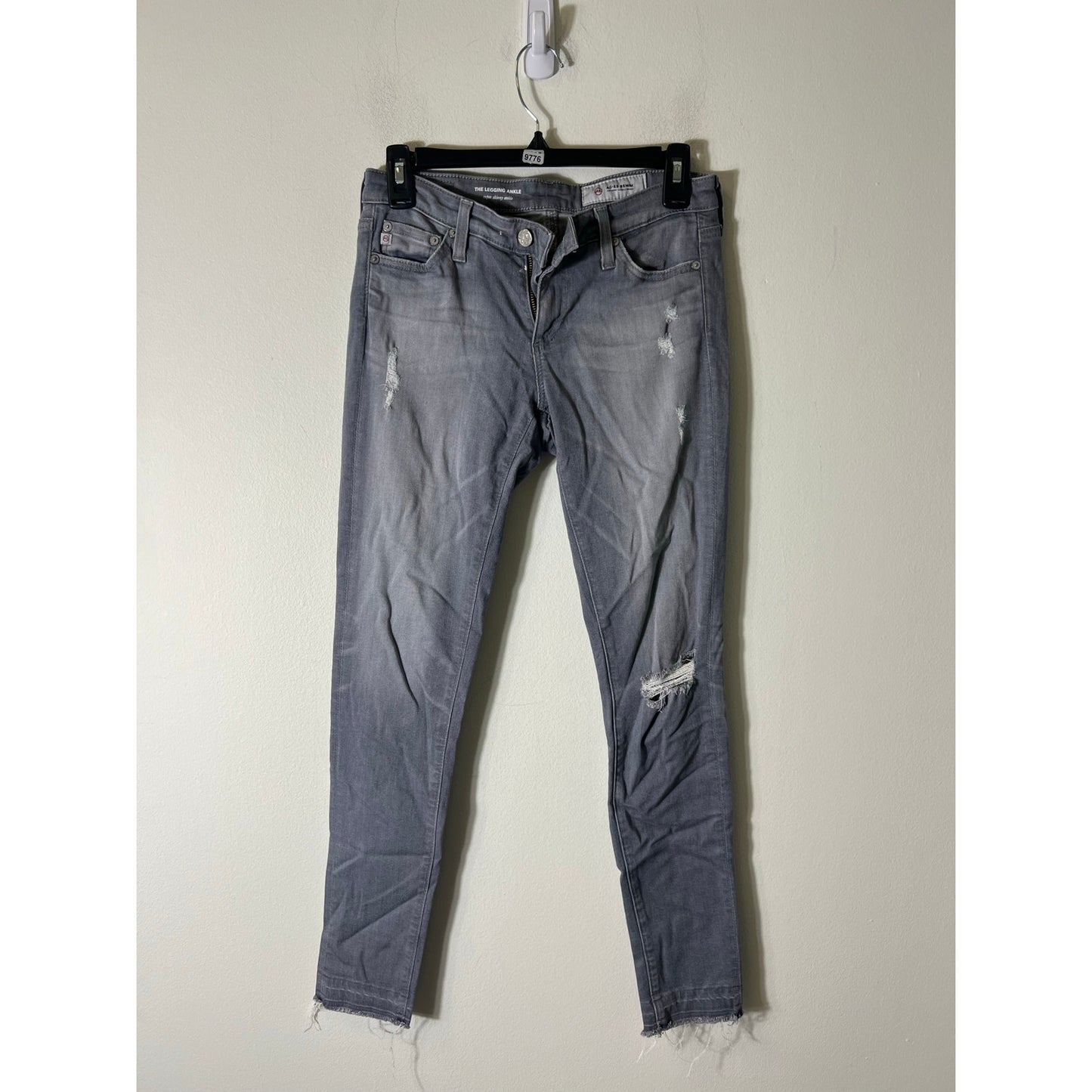 AG Super Skinny Ankle Legging Gray Denim Sz 25R
