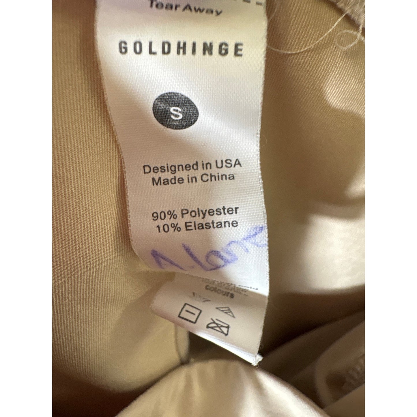 Goldhinge Nude Pleated Tennis Skirt Sz S