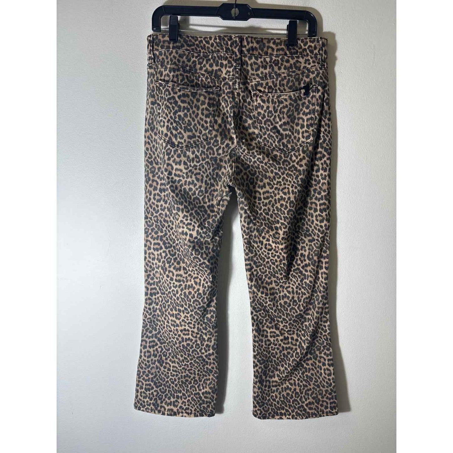 Joe's Brown Cheetah Print "The Callie" High Rise Cropped Boot Sz 29