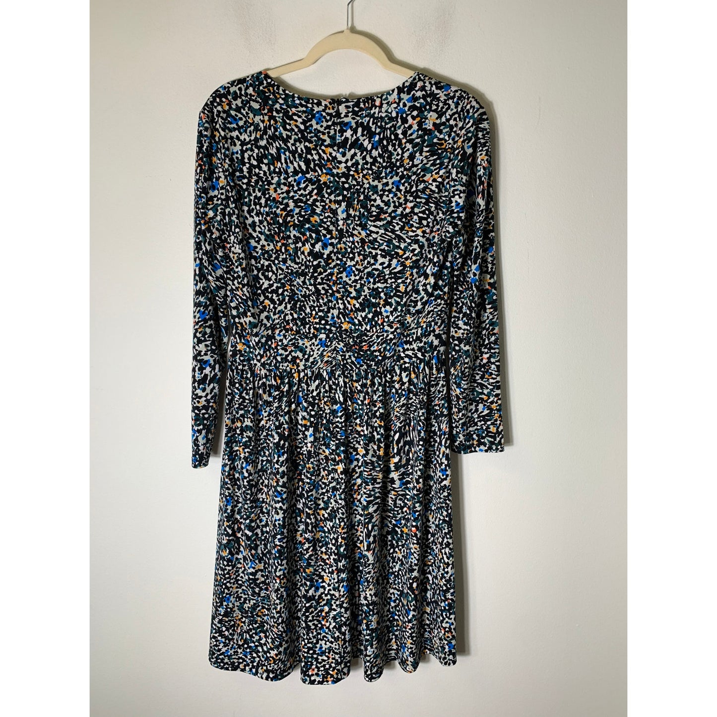 Maggy London Multicolored Long Sleeve Midi Dress Sz 8