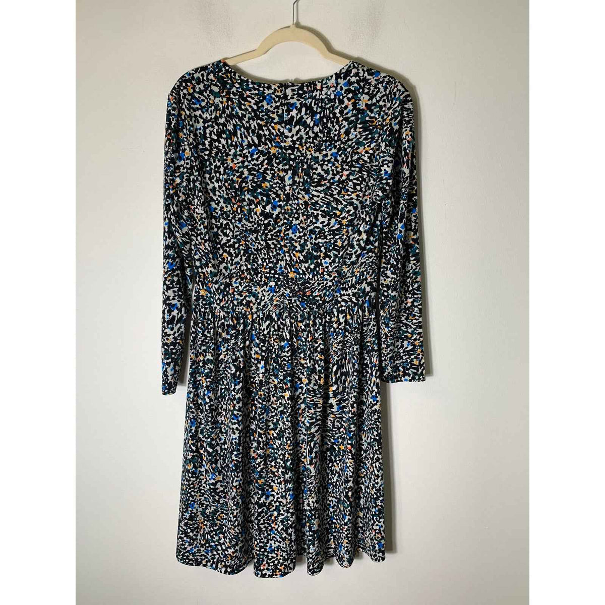 Maggy London Multicolored Long Sleeve Midi Dress Sz 8