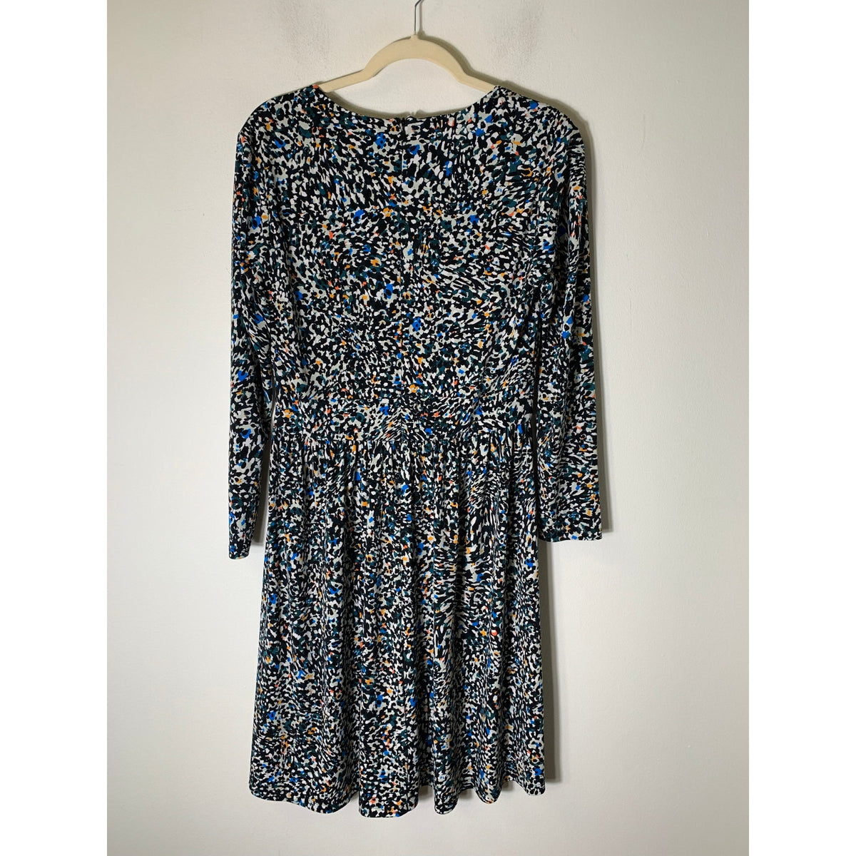 Maggy London Multicolored Long Sleeve Midi Dress Sz 8