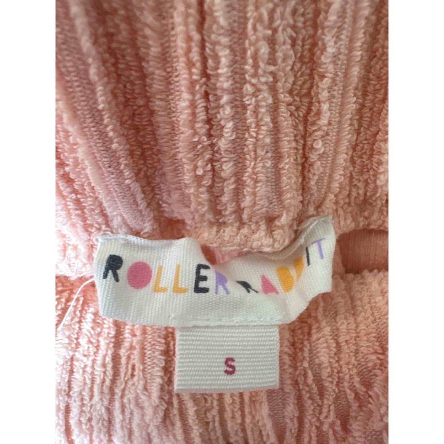 Roller Rabbit Peach Ribbed Terry Cloth Joggers Sz S