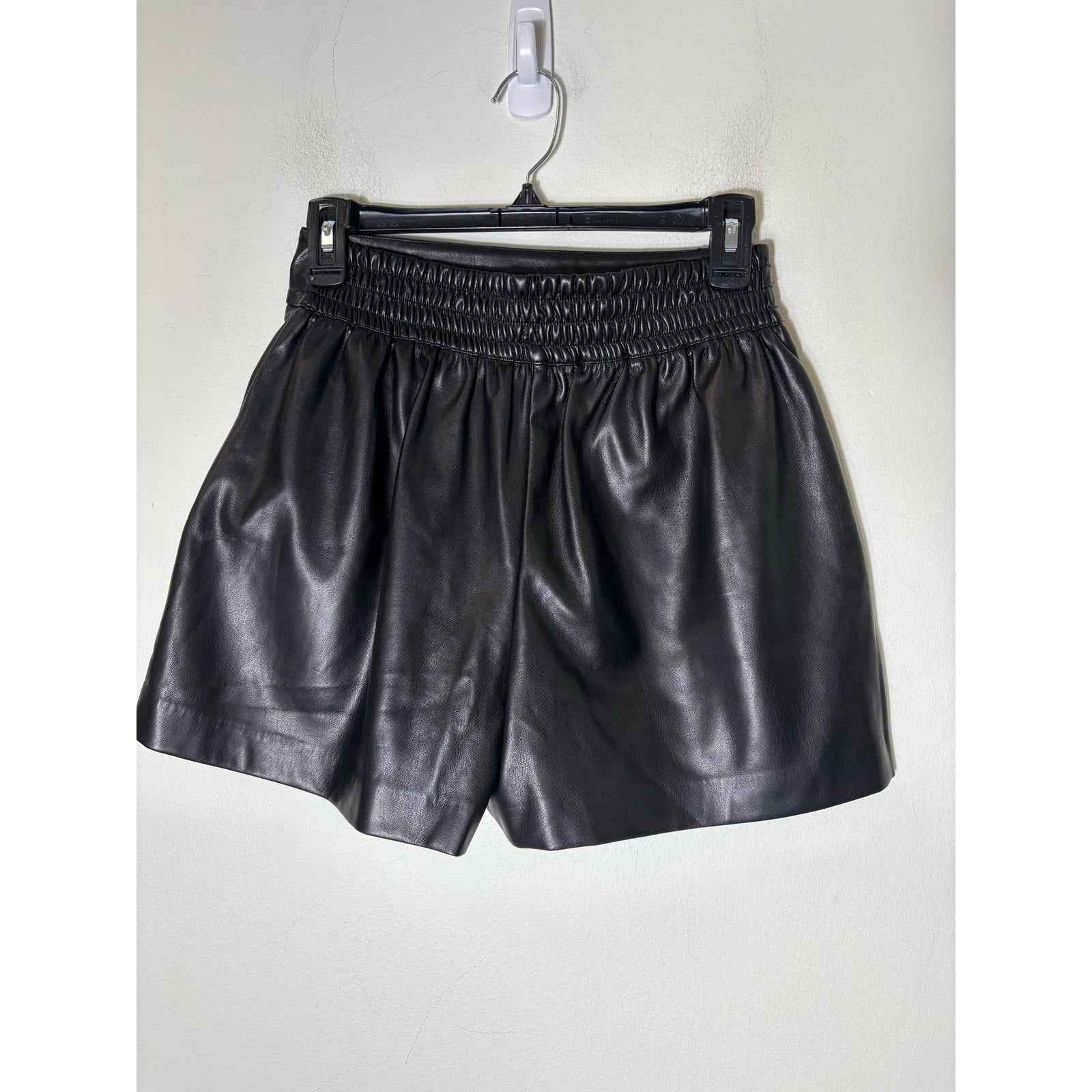 Susana Monaco Faux Leather Black Shorts Sz XS