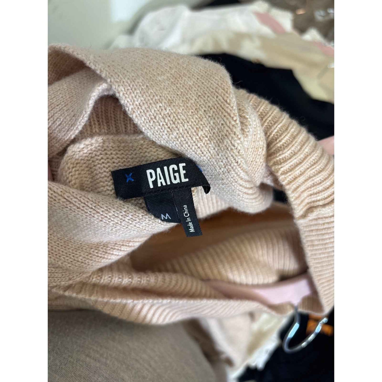 Paige Beige Long Sleeve Maxi Sweater Dress Sz M