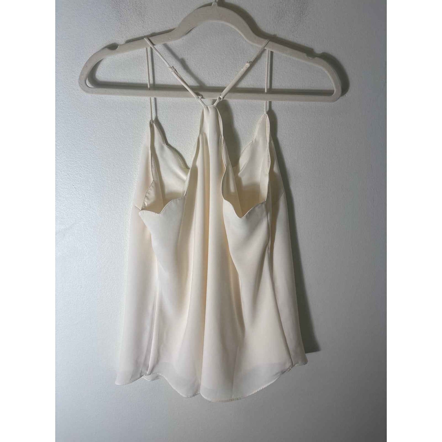 J Crew Beige Scalloped Cami Top Sz 4