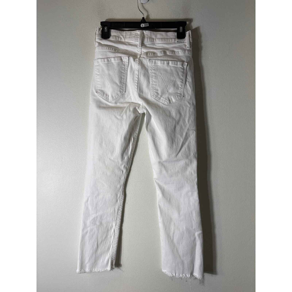 Mother White The Insider Crop Step Fray Denim Jeans Sz 27