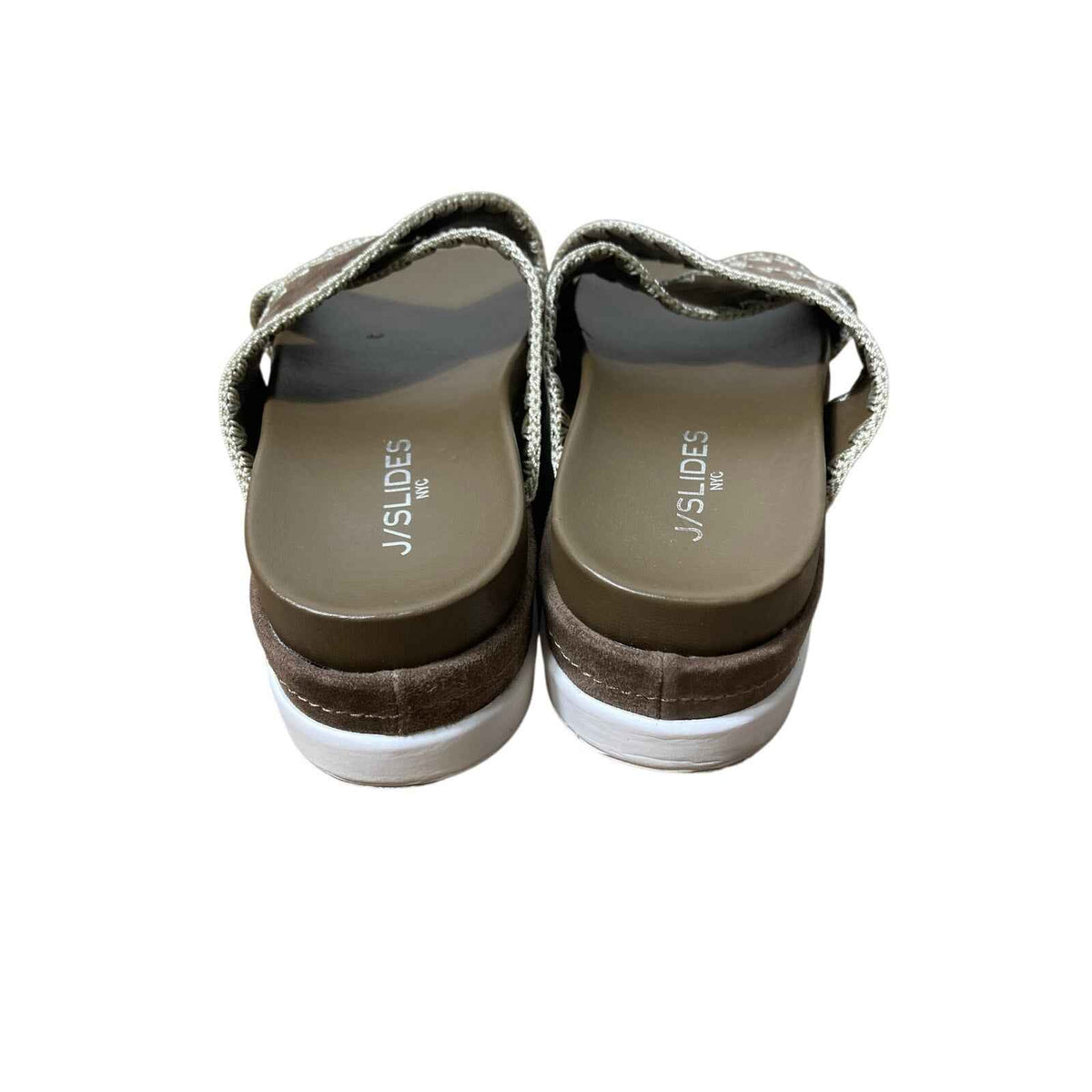 J/Slides Brown Suede Platform Slip On Sz 7.5