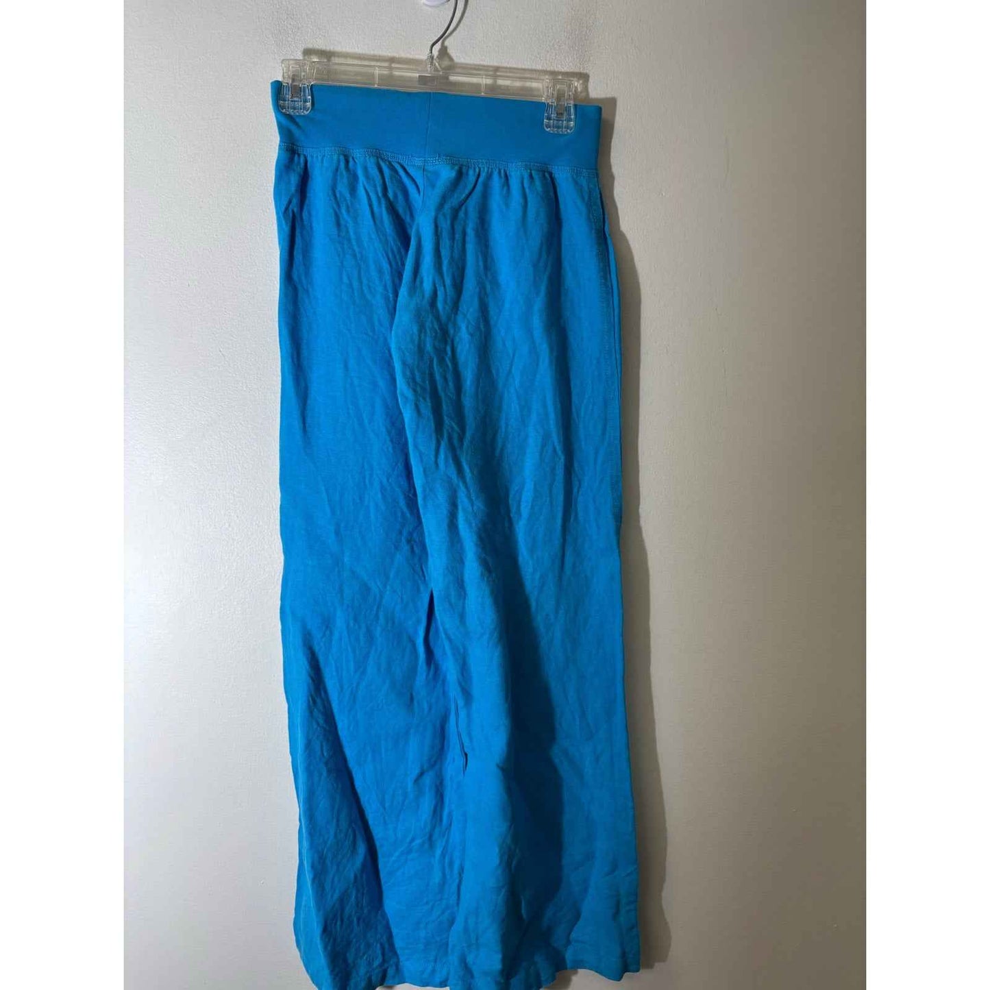 Lilly Puitzer Teal Blue Linen Pull On Wide Leg Pants Sz XXS