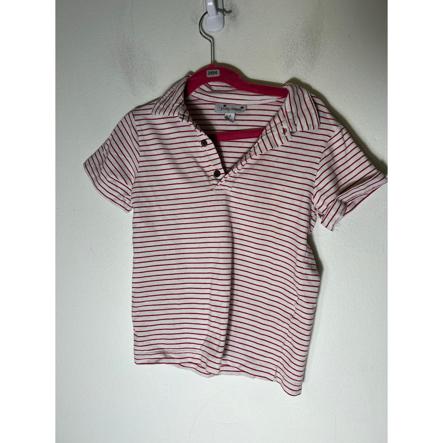 Boy's Bundle of 2 Crewcuts Tan Corduroy Pants and Short Sleeve Polo Sz 7