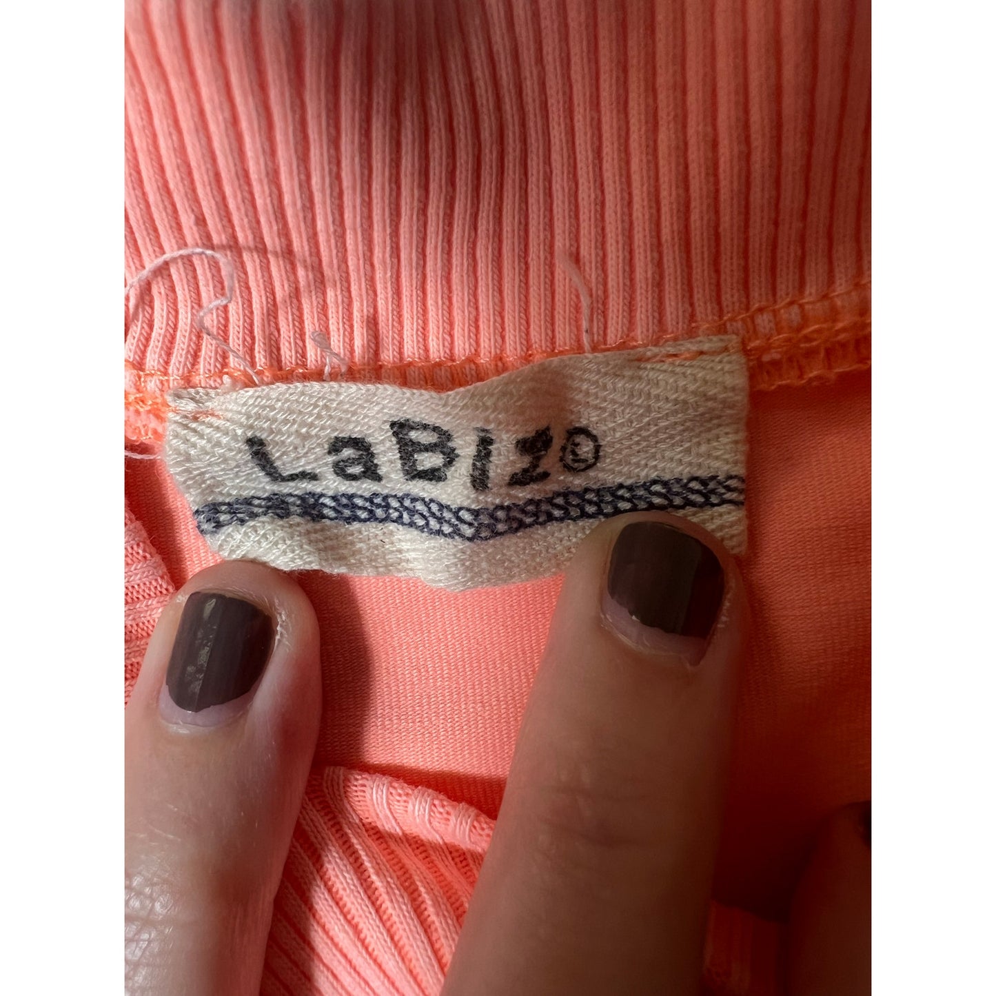 Womens LaBizo Coral V-neck Loose Shirt Sz 1X