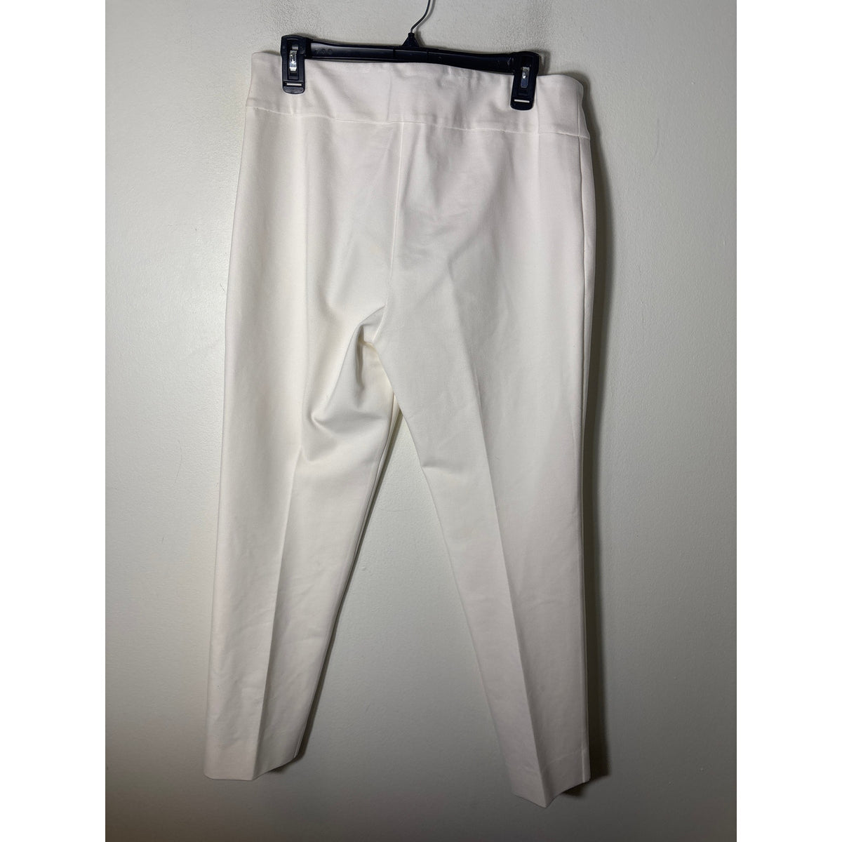 Estelle and Finn Off White Straight Leg Pull On Ankle Pants Sz 12