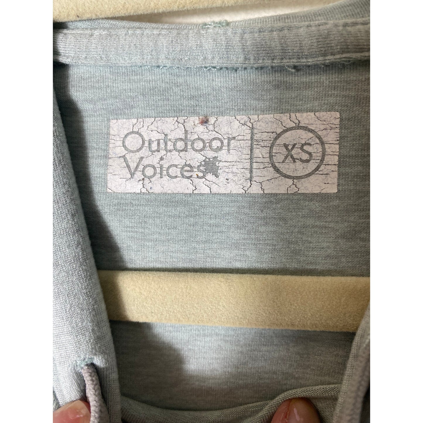Outdoor Voices Sage Green Pullover Hoodie. Light weight sz xs
