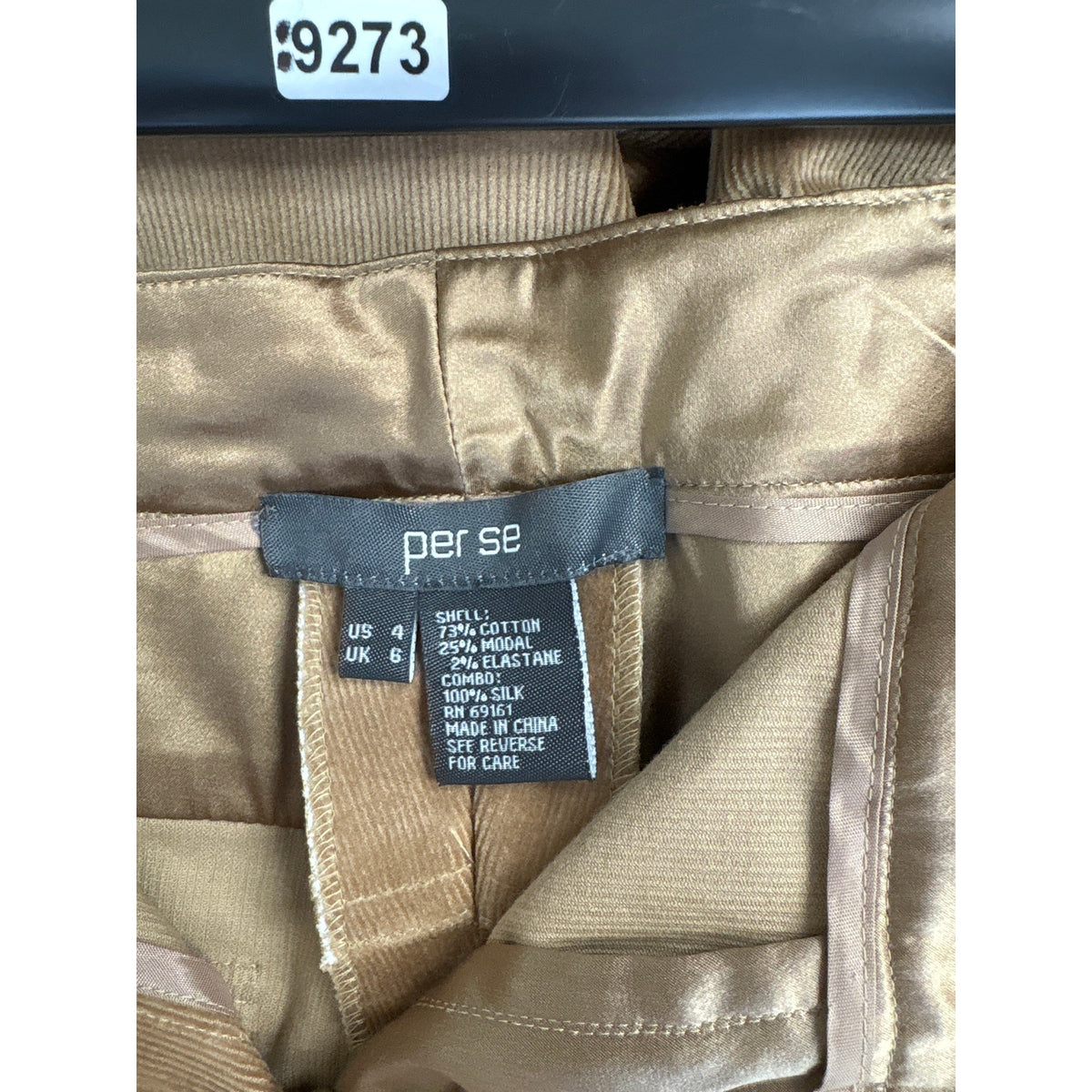 Per Se Camel Corduroy Pants Sz 4